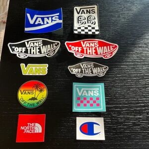 NEW Vans, North Face, Champion Sticker Assortment - 10 Stickers (Pack O)